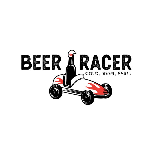 Delivery design with the title 'Beer Racer Logo'