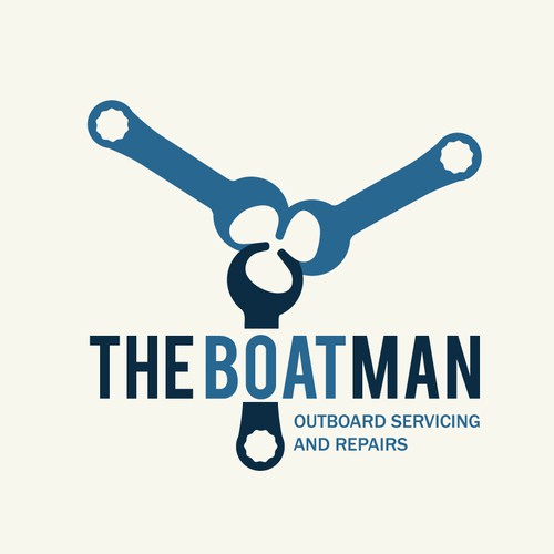Repair logo with the title 'Create a fun logo for a small family mobile marine business in Qld Australia'