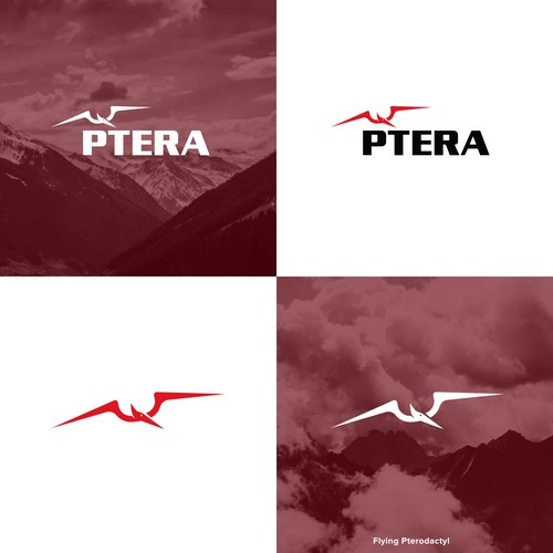Airline and flight logo with the title 'Flying Pterodactil Logo'