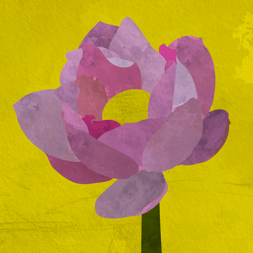 Yellow artwork with the title 'Zoom Background'