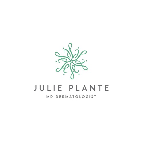 Floral brand with the title 'Julie Plante'