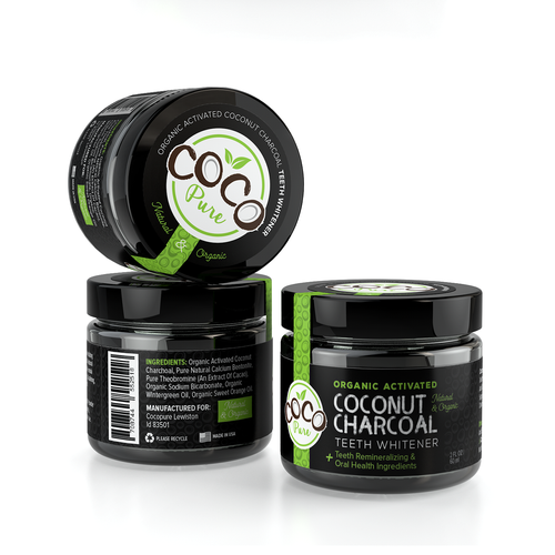 Charcoal design with the title 'Organic Activated Charcoal '