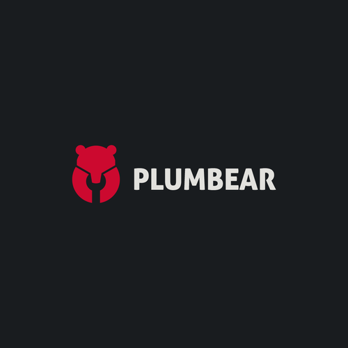 Plumbing logo with the title 'Plumbear'