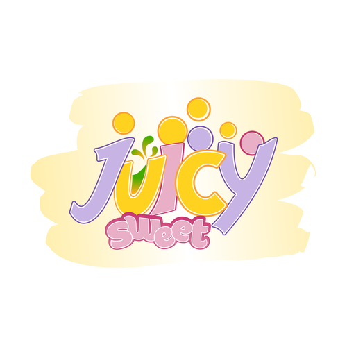 Juice bar design with the title 'Juicy'