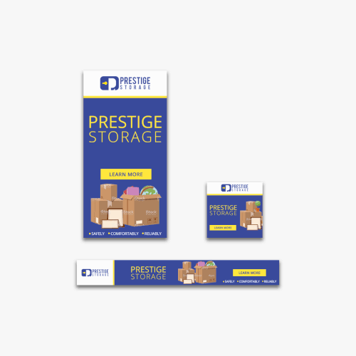 GIF design with the title 'Animated banner ad for self storage business'