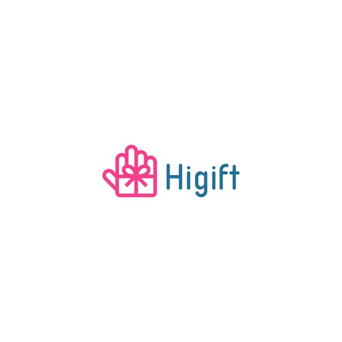 Surprise logo with the title 'hi gift logo concept'