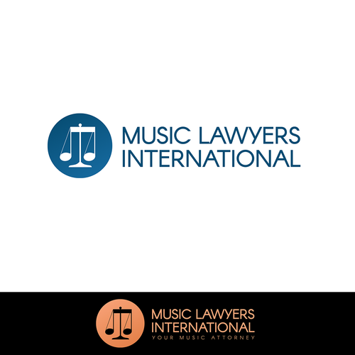 Memorable brand with the title 'Music Lawyers International Logo '