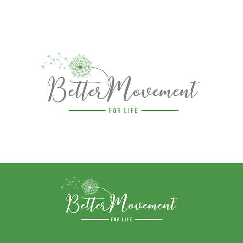 Dandelion design with the title 'Logo Better Movement'