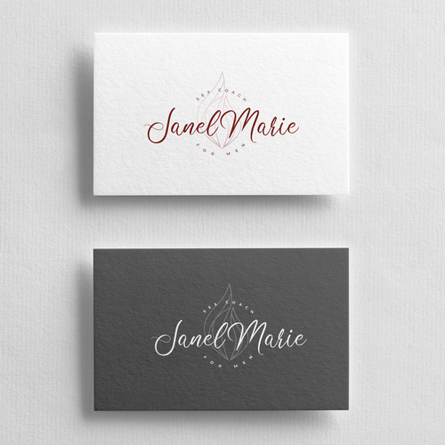 Flame logo with the title ' Sensual and Sophisticated Logo for Sex Coach for Men'