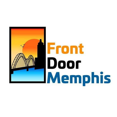 Memphis design with the title ' Modern real estate logo for a Memphis based business'