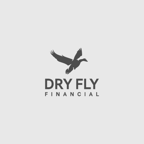 Financial advisor logo with the title 'Dry Fly Financial Logo'