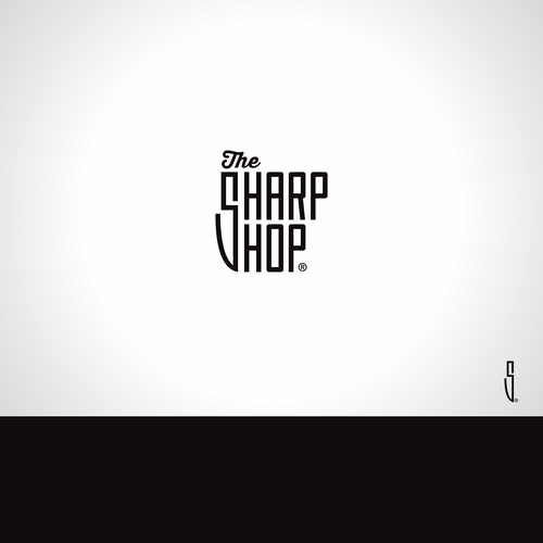 S design with the title 'The Sharp Shop Logo'