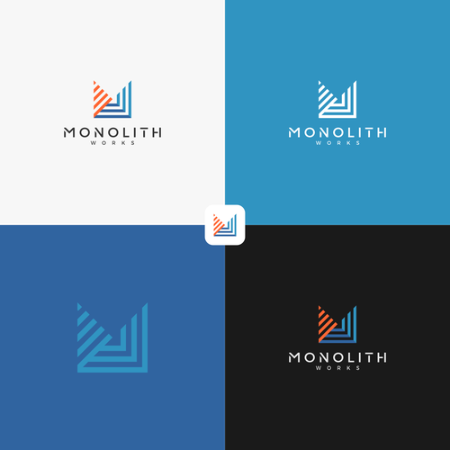 M brand with the title 'Logo for Monolith Works'