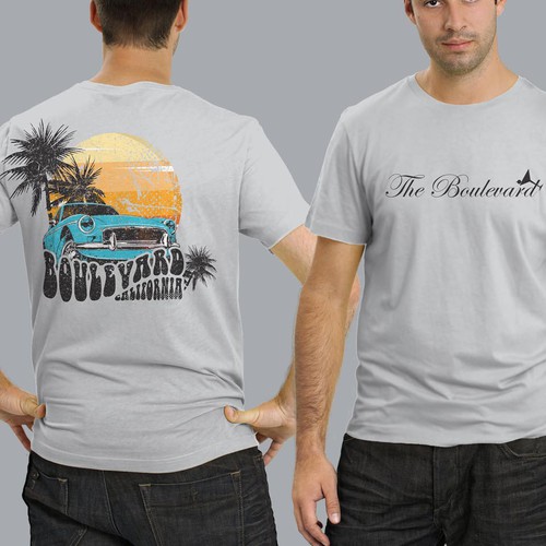 Bar t-shirt with the title 'concept for the boulevard bar and cafe california'