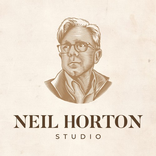 Scratchboard design with the title 'Scratchboard Illustration for art studio'