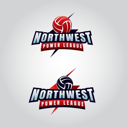 Volleyball logo with the title 'logo design'