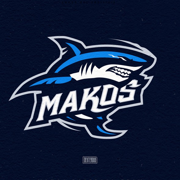Hit logo with the title 'Makos Baseball Team Logo'