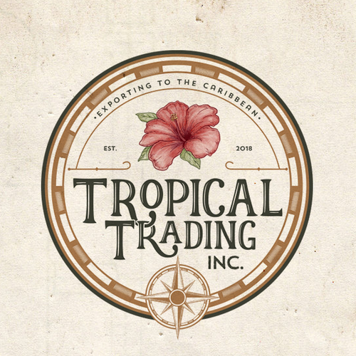 Nautical logo with the title 'Tropical Trading Inc.'