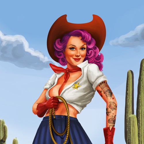 cartoon pinups art