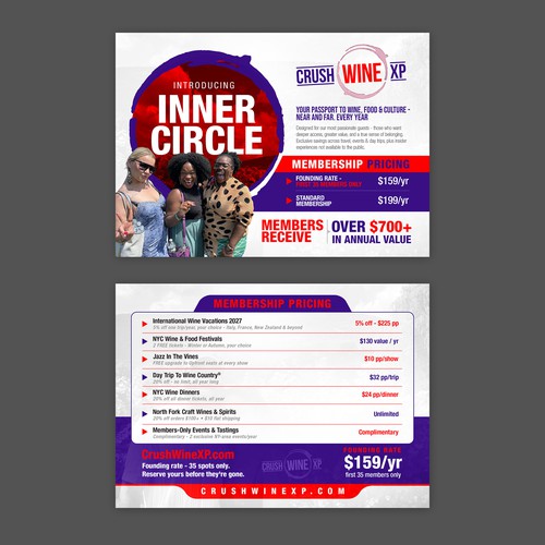 Design with the title 'wine postcard'