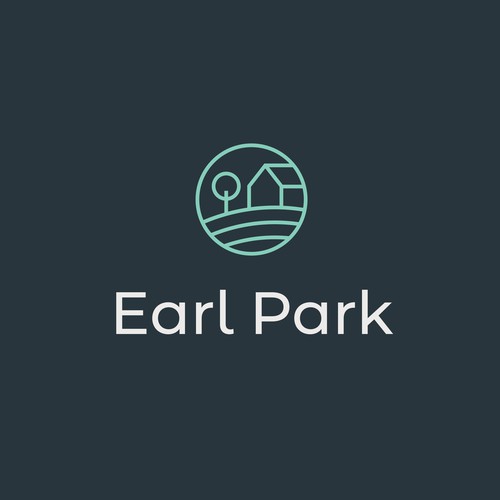 Teal design with the title 'Logo for residential development'