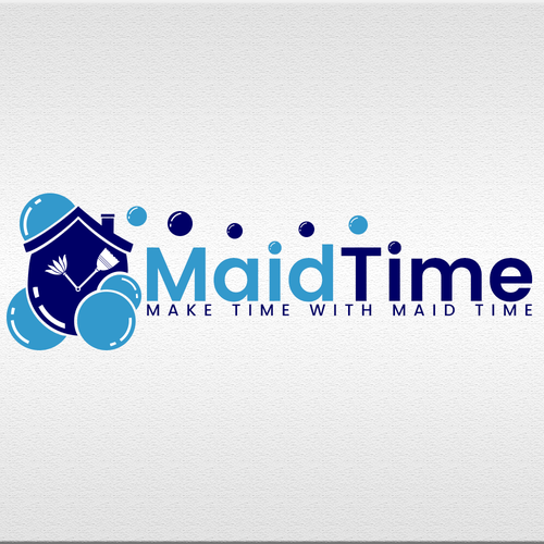 Broom design with the title 'MaidTime'