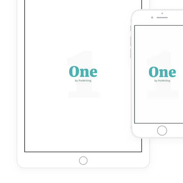 Diary design with the title 'Minimalist writing iPad & iPhone app'