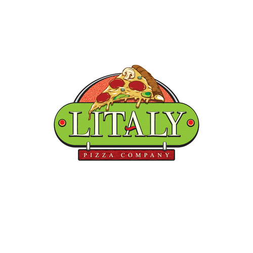 Pizza logo with the title 'Litaly Pizza Co.'