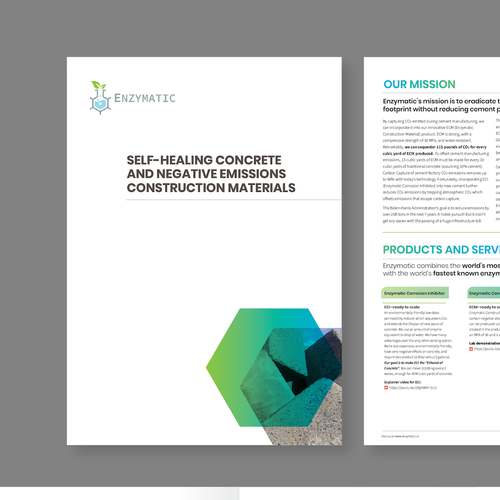 Concrete design with the title 'Brochure'