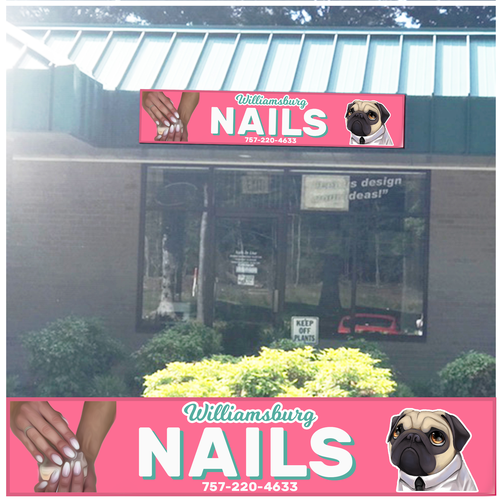Nail design with the title 'Nail Shop Banner Concept'