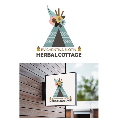 Russian design with the title 'Cromatix_work_Logo_Herbal Cottage'