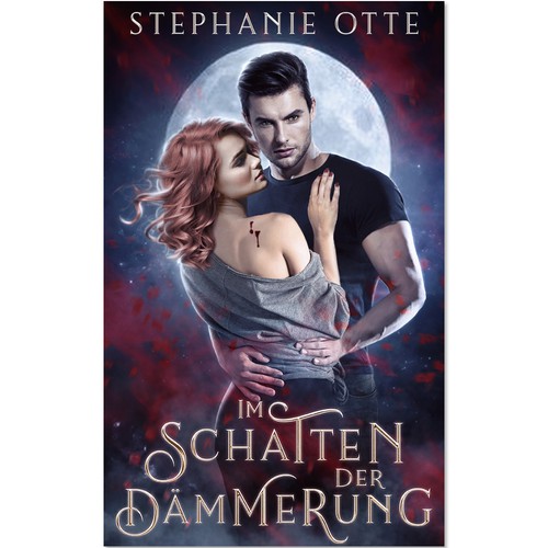 Vampire book cover with the title 'Book cover design'