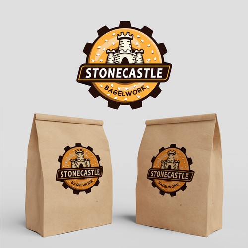 Donut design with the title 'Stonecastle Bagelworks'