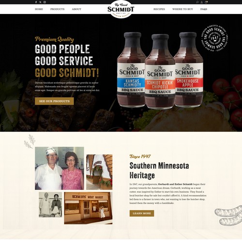 Premium website with the title 'Premium BBQ Sauce Homepage'