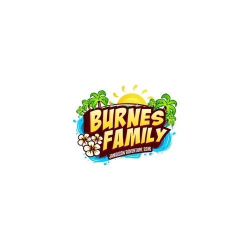 Rasta logo with the title 'burnes family'