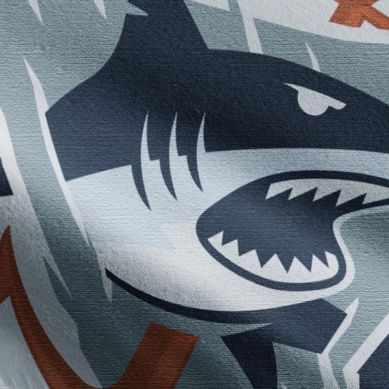 Shark logo with the title 'Badass shark logo design'