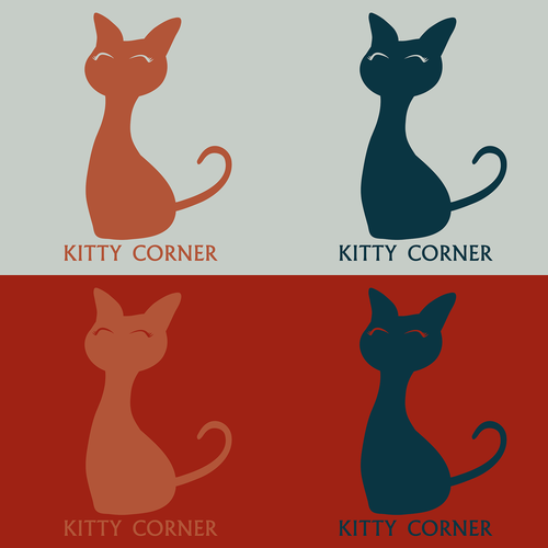 Kitty logo with the title 'Kitty silhouette logo - variants'