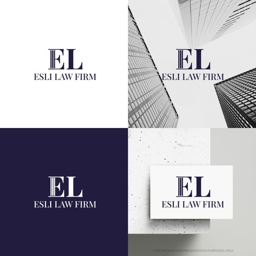 Pillar design with the title 'Esli Law Firm Logo'