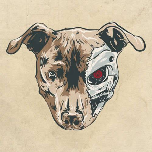 Dog t-shirt with the title 'Terminator dog'