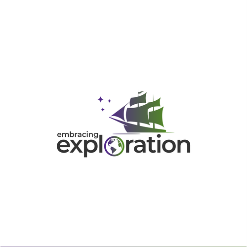 Exploration logo with the title 'Logo contest entry for embracing exploration'