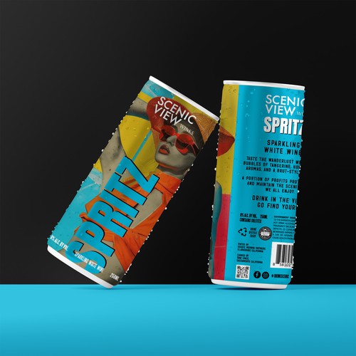 Wine packaging with the title 'Gen Z Wine Label Re-Brand'