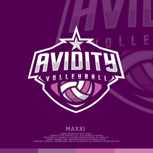 Volleyball logo with the title 'Volleyball Club'