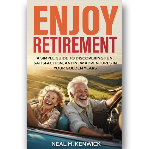 Retirement design with the title 'Enjoy retirement book cover'