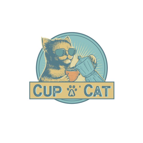 Mug logo with the title 'Cup a' Cat'