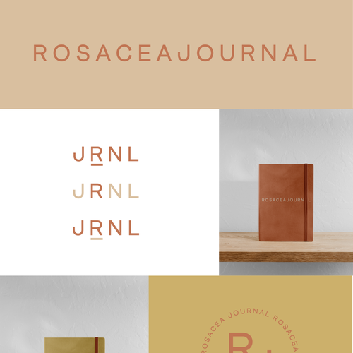 Stationery logo with the title 'A modern Logo Suite for a Skincare Journal Brand'