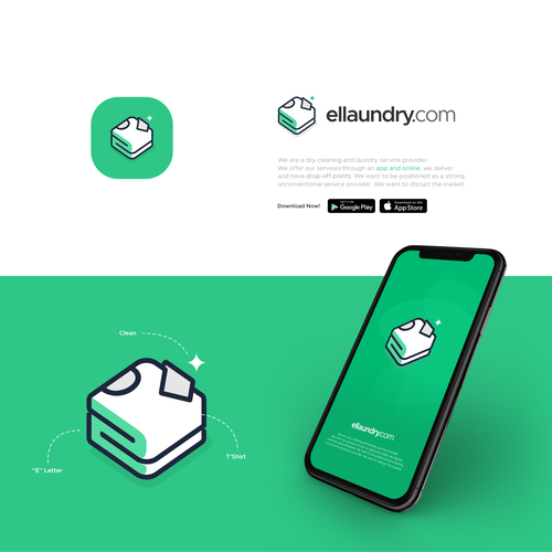 Dry cleaner logo with the title 'Laundry logo '