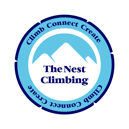 Outdoor brand with the title 'The Nest Climbing'