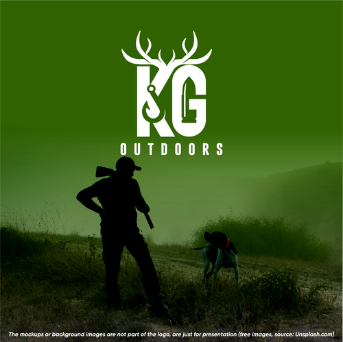 Hunting design with the title 'KG OUTDOOR'