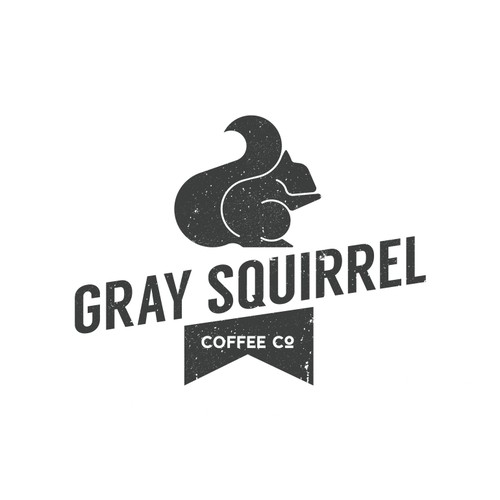 Squirrel logo with the title 'Create a logo for a small batch artisan coffee roasting company.'