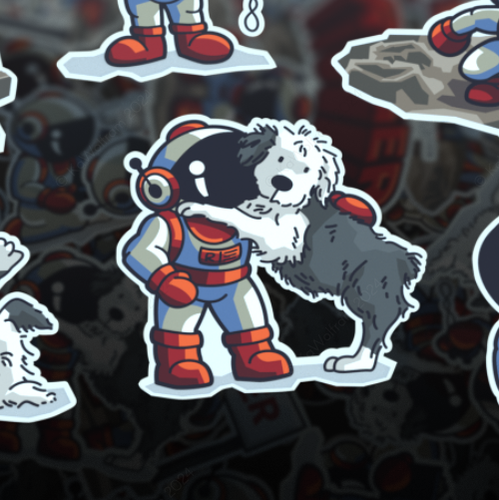 Office design with the title 'Character design spaceman "Roger"'